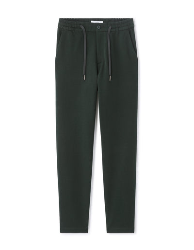Celio Solid Slim Fit Cotton-Poly-Blend Green Trousers