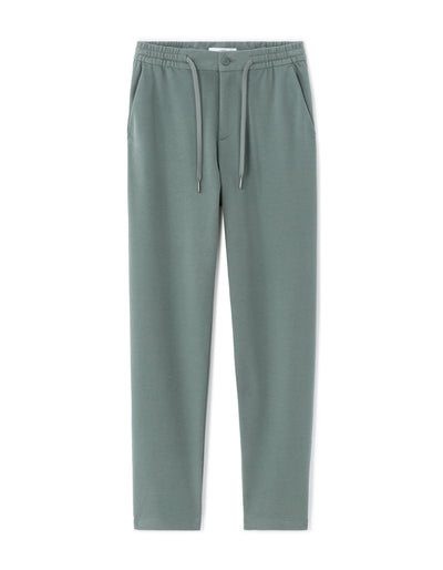 Celio Solid Slim Fit Cotton-Poly-Blend Green Trousers
