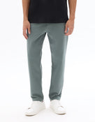 Celio Solid Slim Fit Cotton-Poly-Blend Green Trousers