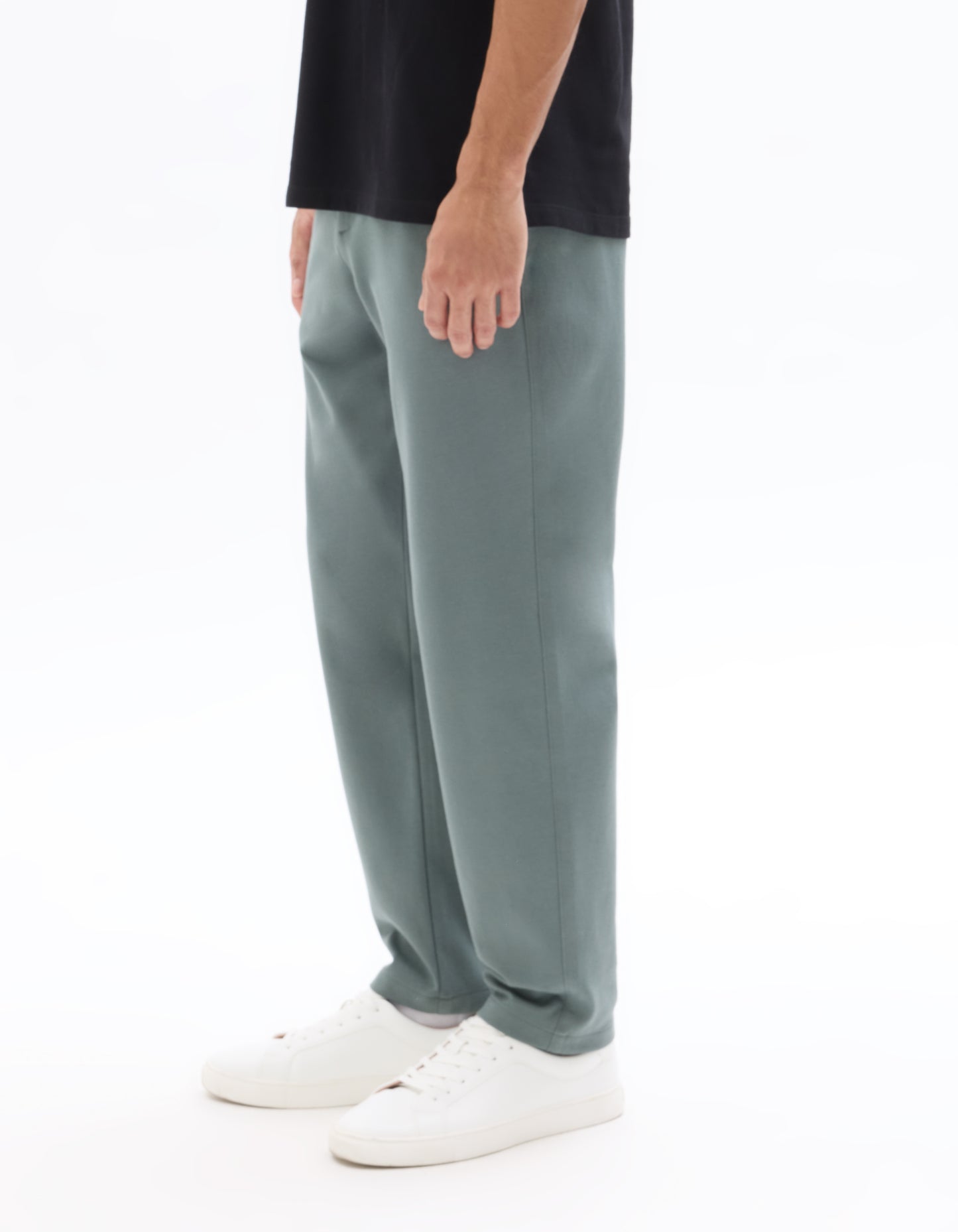 Celio Solid Slim Fit Cotton-Poly-Blend Green Trousers