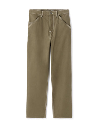 Celio Solid Loose Fit Cotton Khaki Trousers
