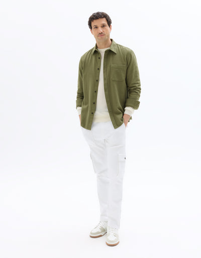 Celio* Regular Fit Olive Solid Men Cotton Shirts