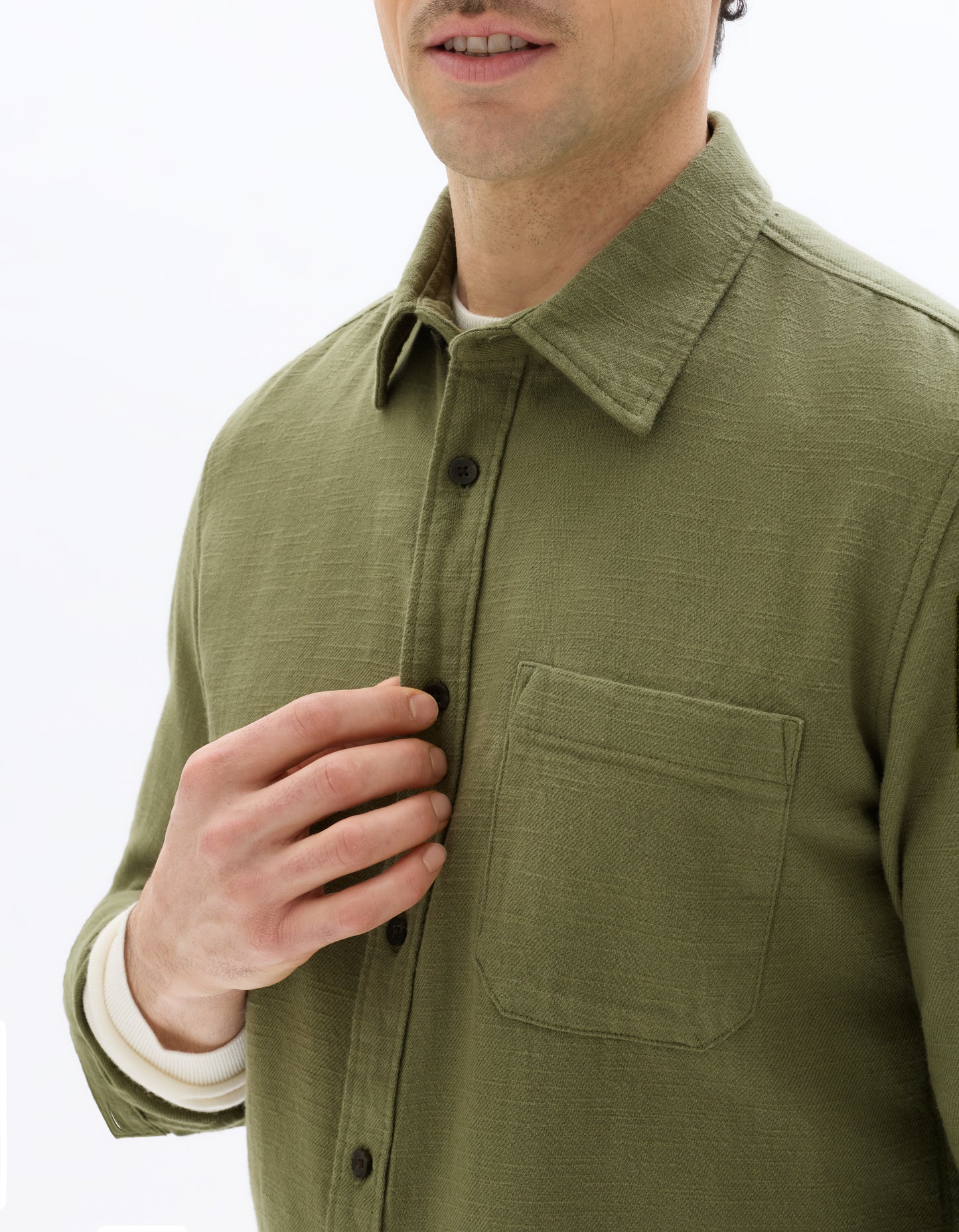 Celio* Regular Fit Olive Solid Men Cotton Shirts