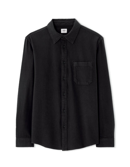 Celio* Regular Fit Men Solid Black Cotton Shirts