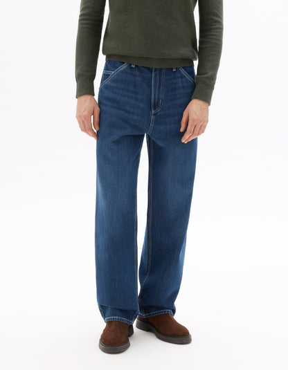 Celio* Men Cotton Solid Blue Baggy Fit Jeans