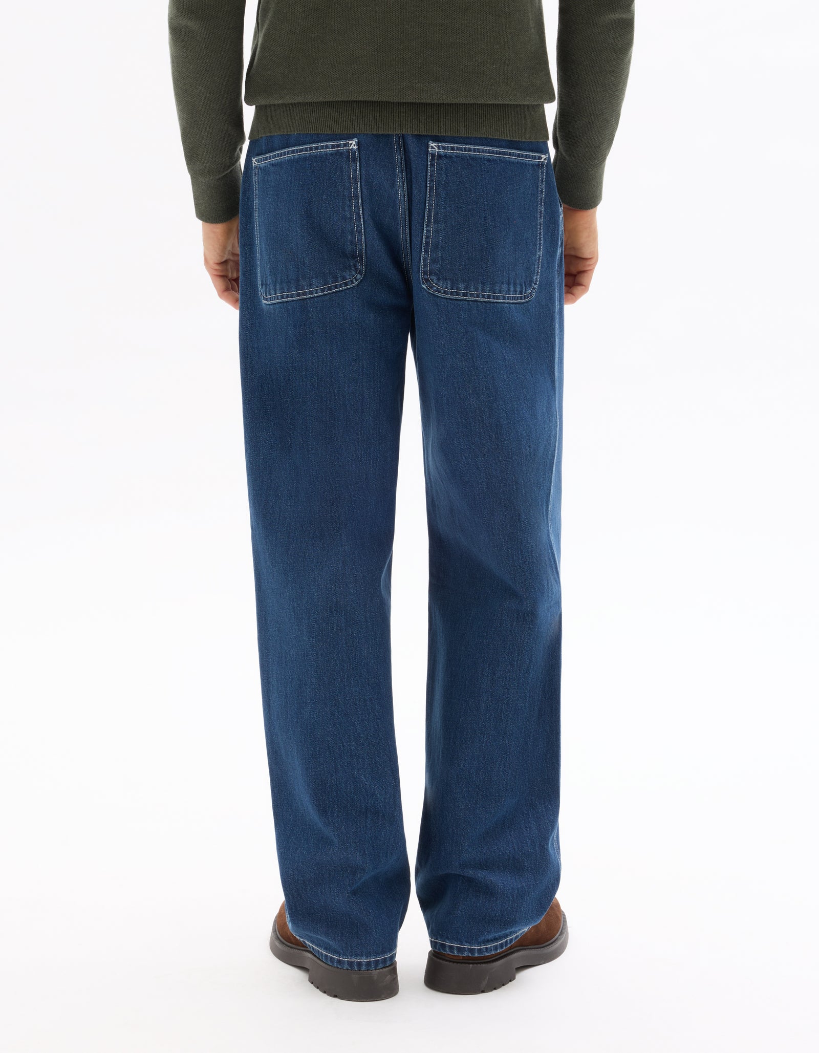 Celio* Men Cotton Solid Blue Baggy Fit Jeans
