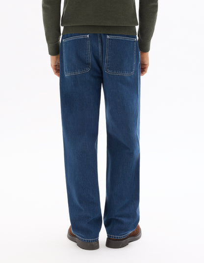 Celio* Men Cotton Solid Blue Baggy Fit Jeans