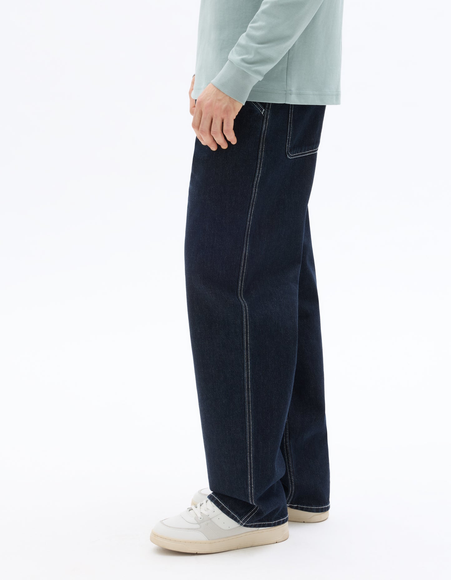 Celio* Men Blue Solid Baggy Fit Cotton Jeans
