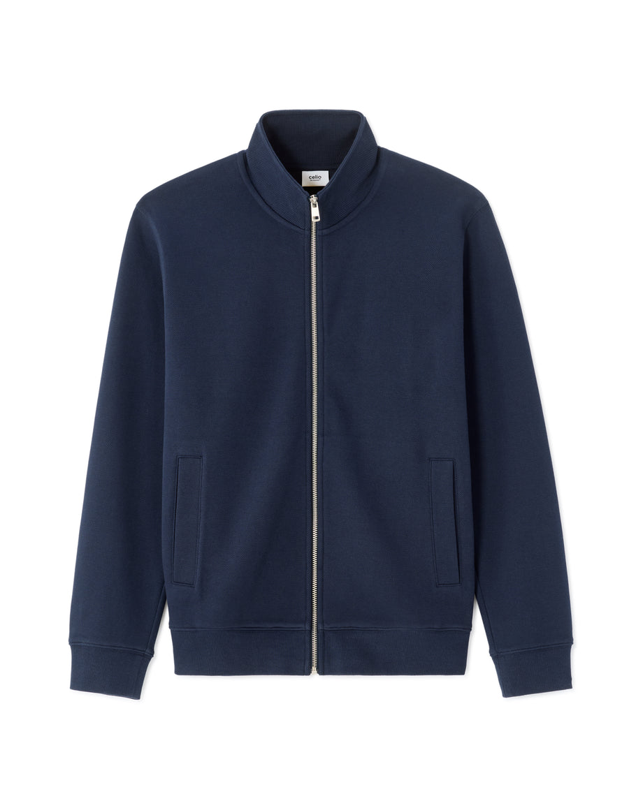 Regular Fit Poly-100% Cotton Solid High Neck Sweaters