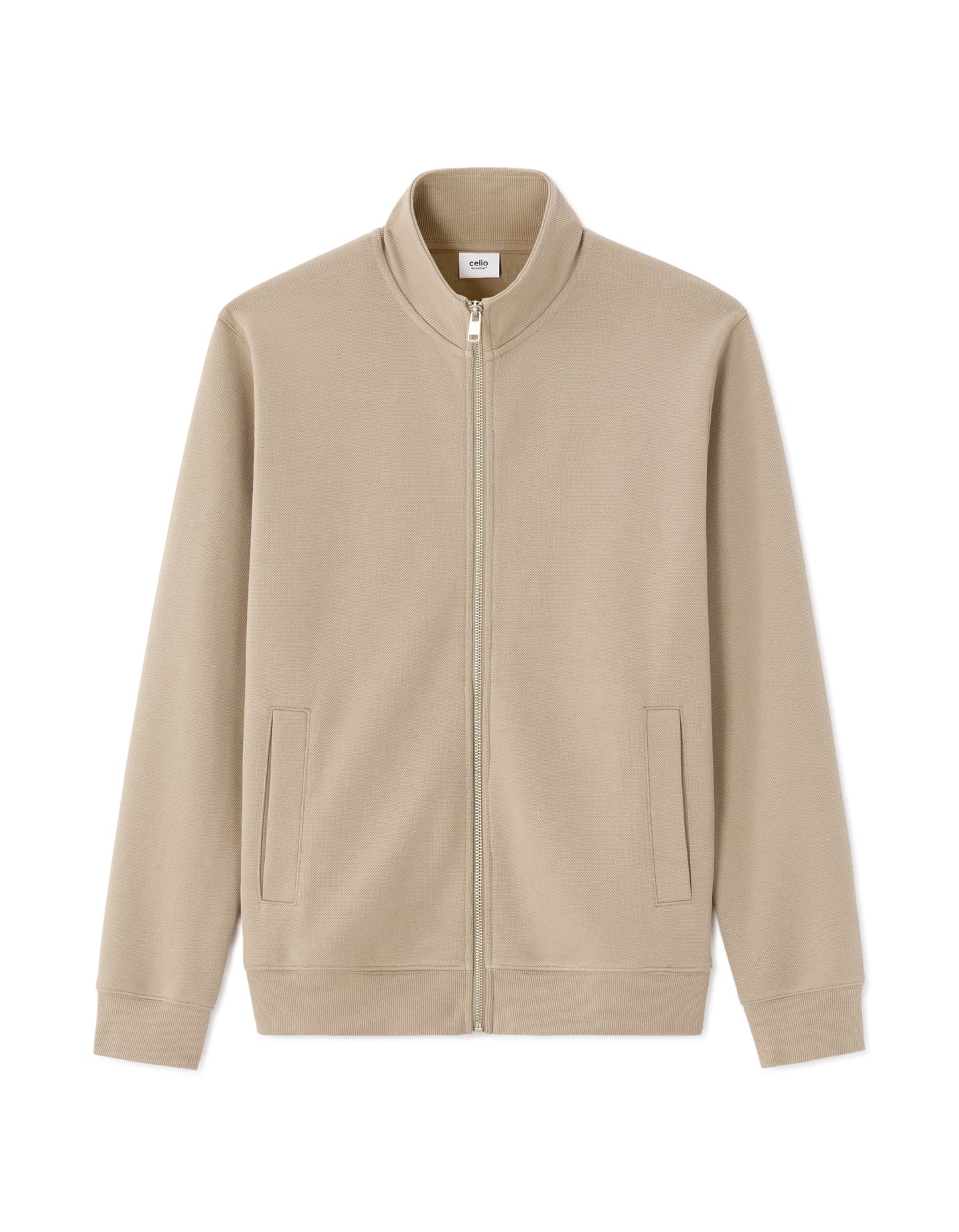 Regular Fit Poly-100% Cotton Solid High Neck Sweaters