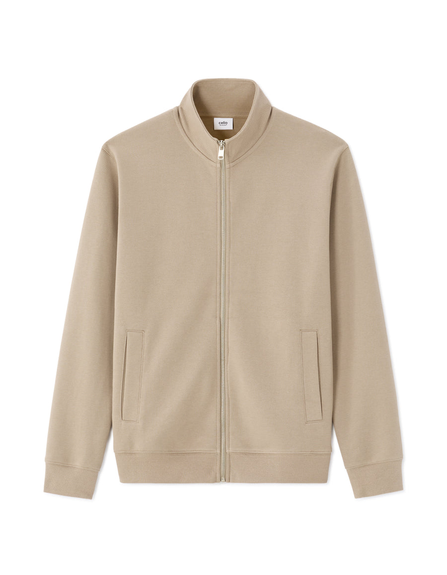 Regular Fit Poly-100% Cotton Solid High Neck Sweaters