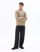 Regular Fit Poly-100% Cotton Solid High Neck Sweaters