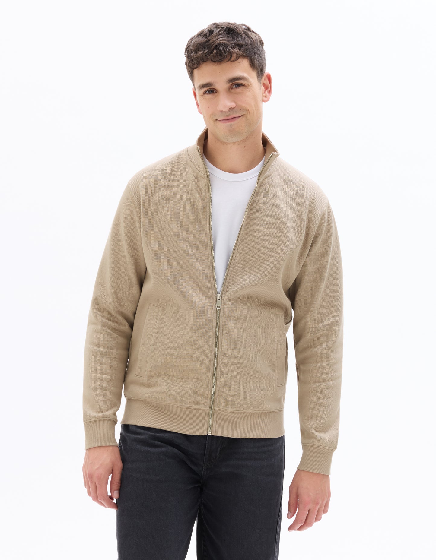 Regular Fit Poly-100% Cotton Solid High Neck Sweaters