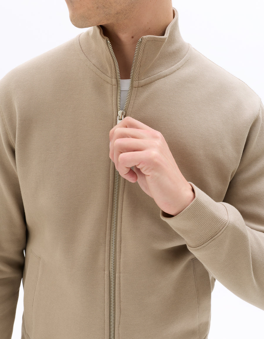 Regular Fit Poly-100% Cotton Solid High Neck Sweaters
