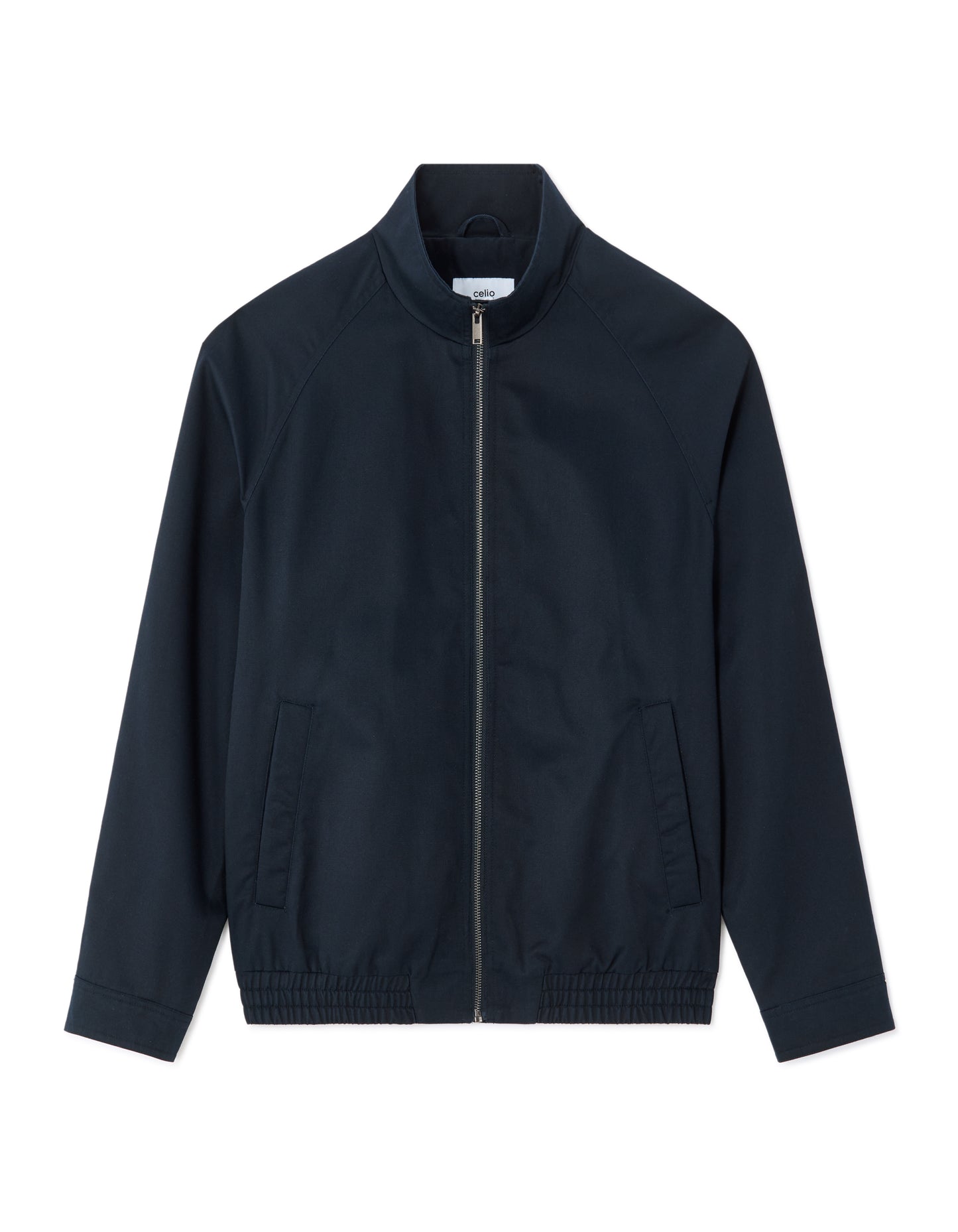 Regular Fit Poly-Cotton Solid High Neck Jackets