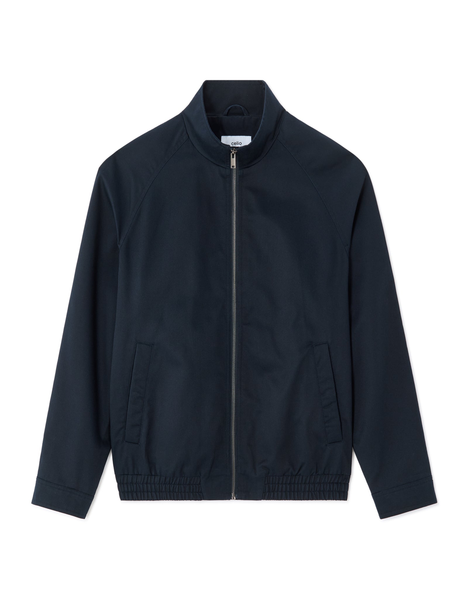 Regular Fit Poly-Cotton Solid High Neck Jackets