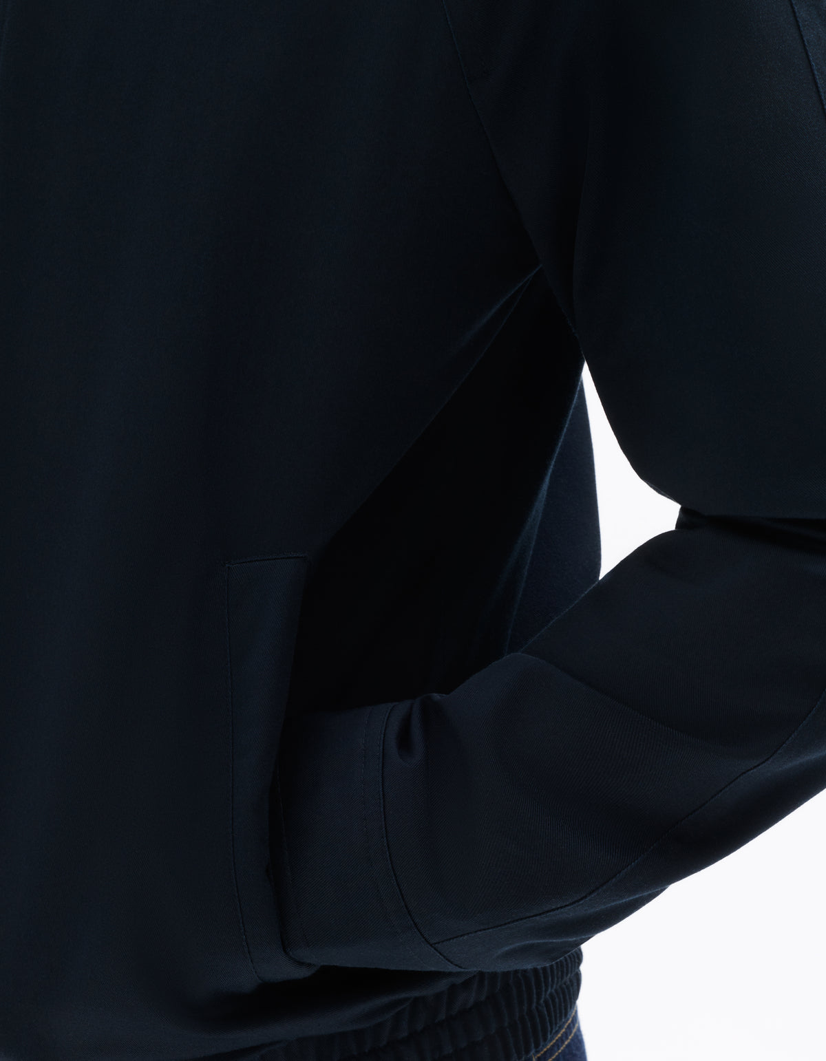 Regular Fit Poly-Cotton Solid High Neck Jackets