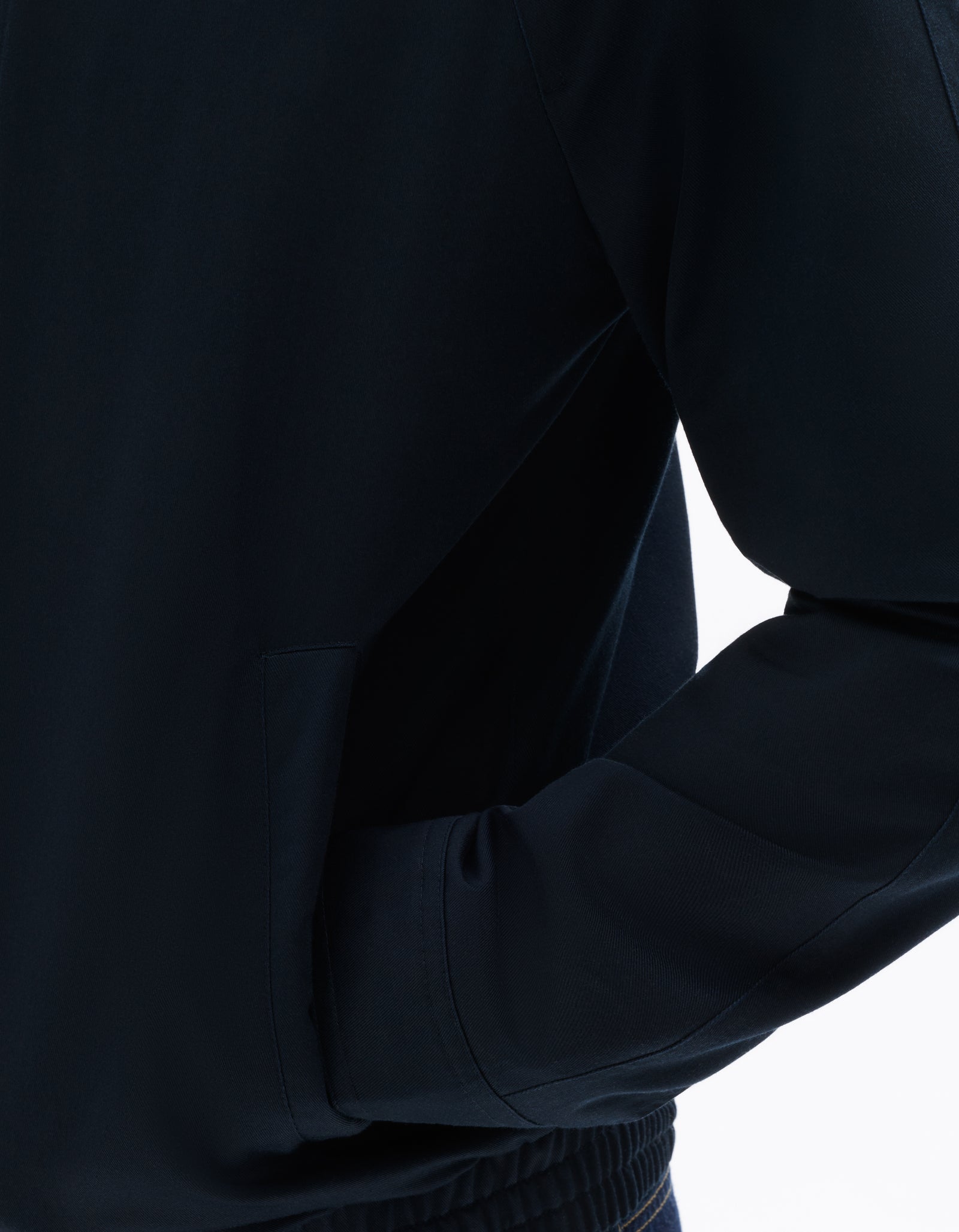 Regular Fit Poly-Cotton Solid High Neck Jackets