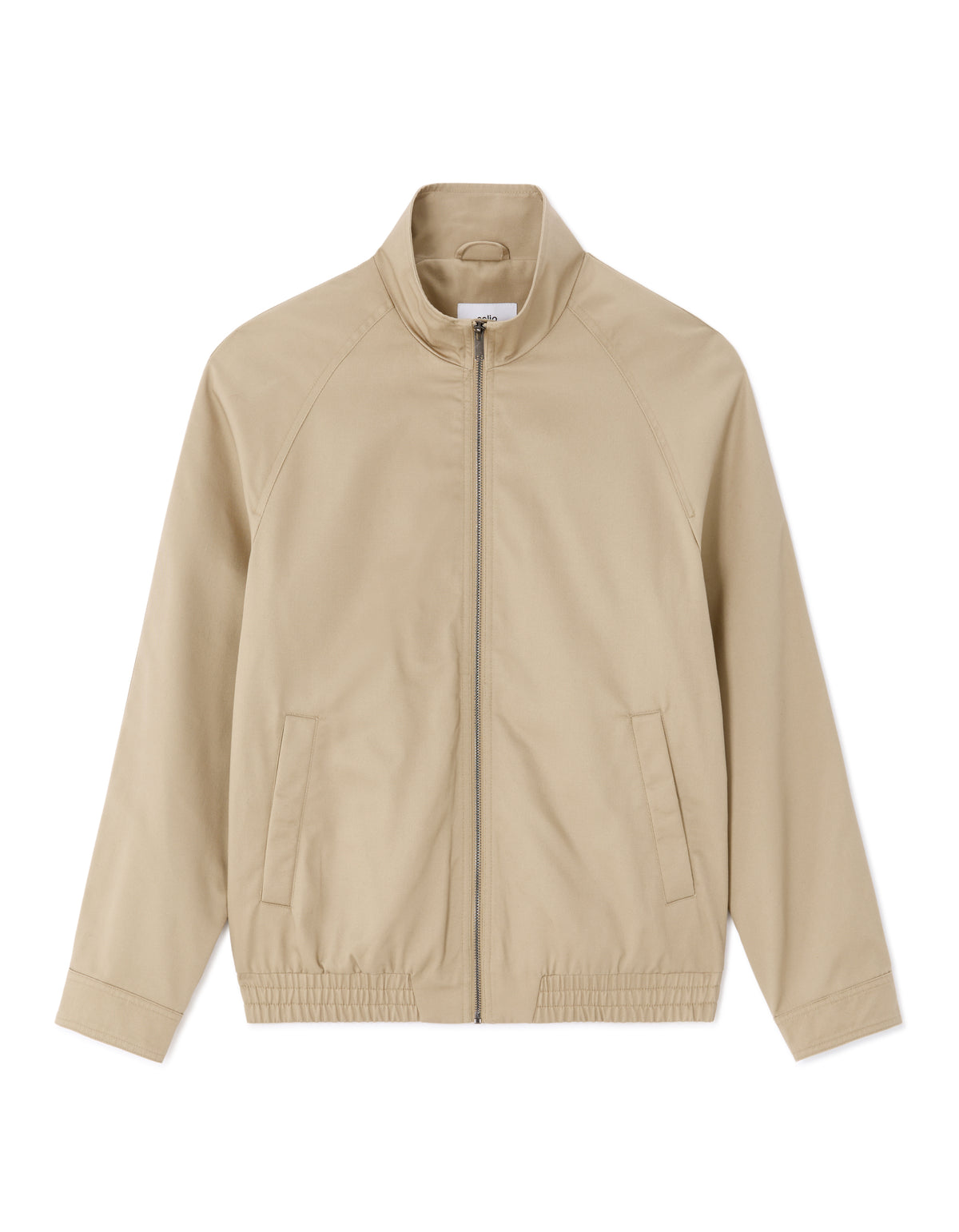 Regular Fit Poly-Cotton Solid High Neck Jackets