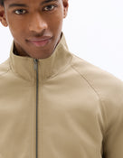 Regular Fit Poly-Cotton Solid High Neck Jackets