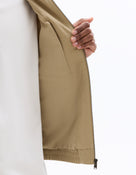 Regular Fit Poly-Cotton Solid High Neck Jackets