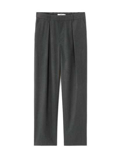Celio Solid Loose Fit Poly-Blend Grey Trousers