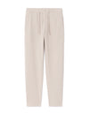 Slim Fit Cotton Blend Trousers - Beige