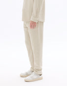 Slim Fit Cotton Blend Trousers - Beige