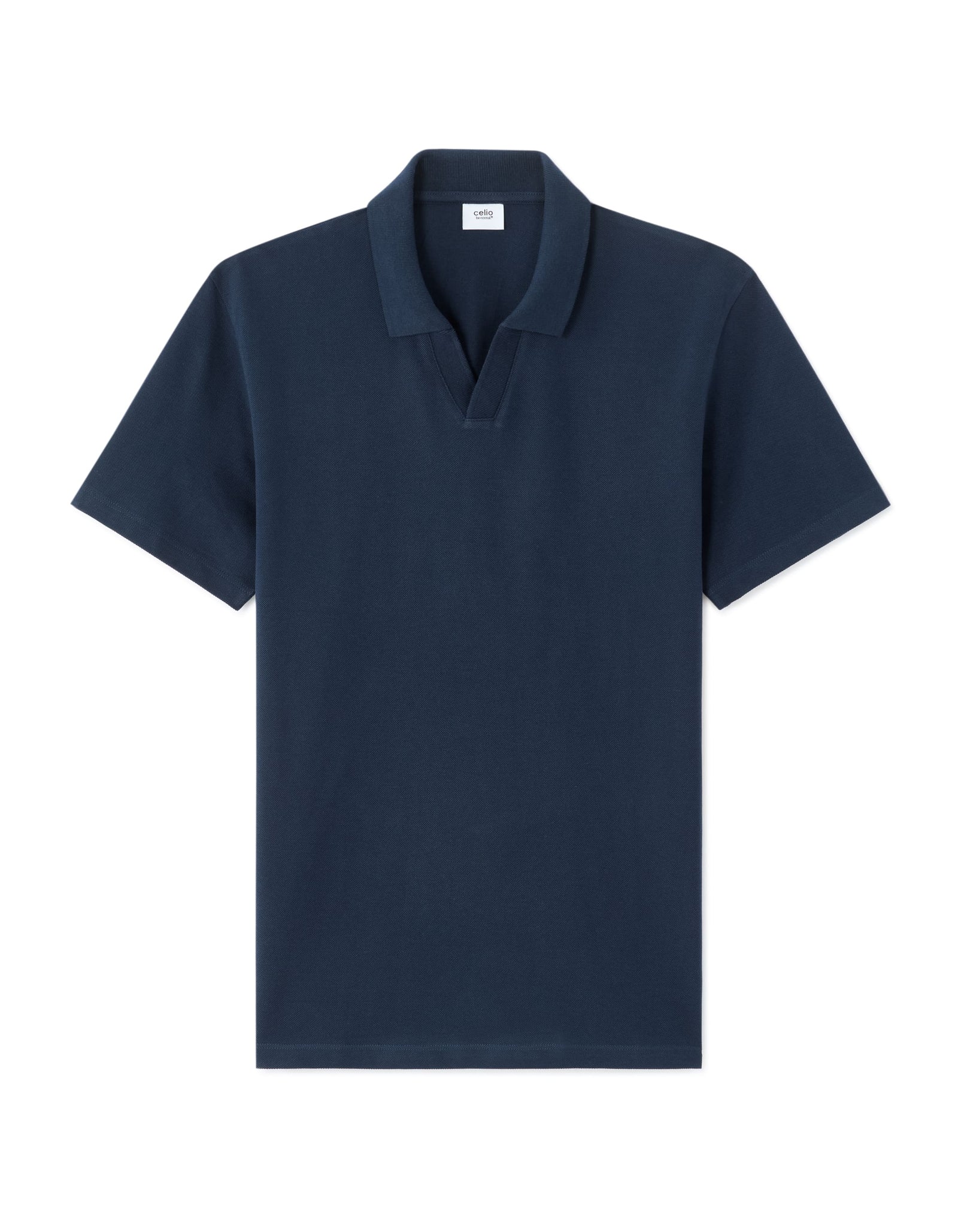 Celio Solid Regular Fit Cotton Navy Tshirts