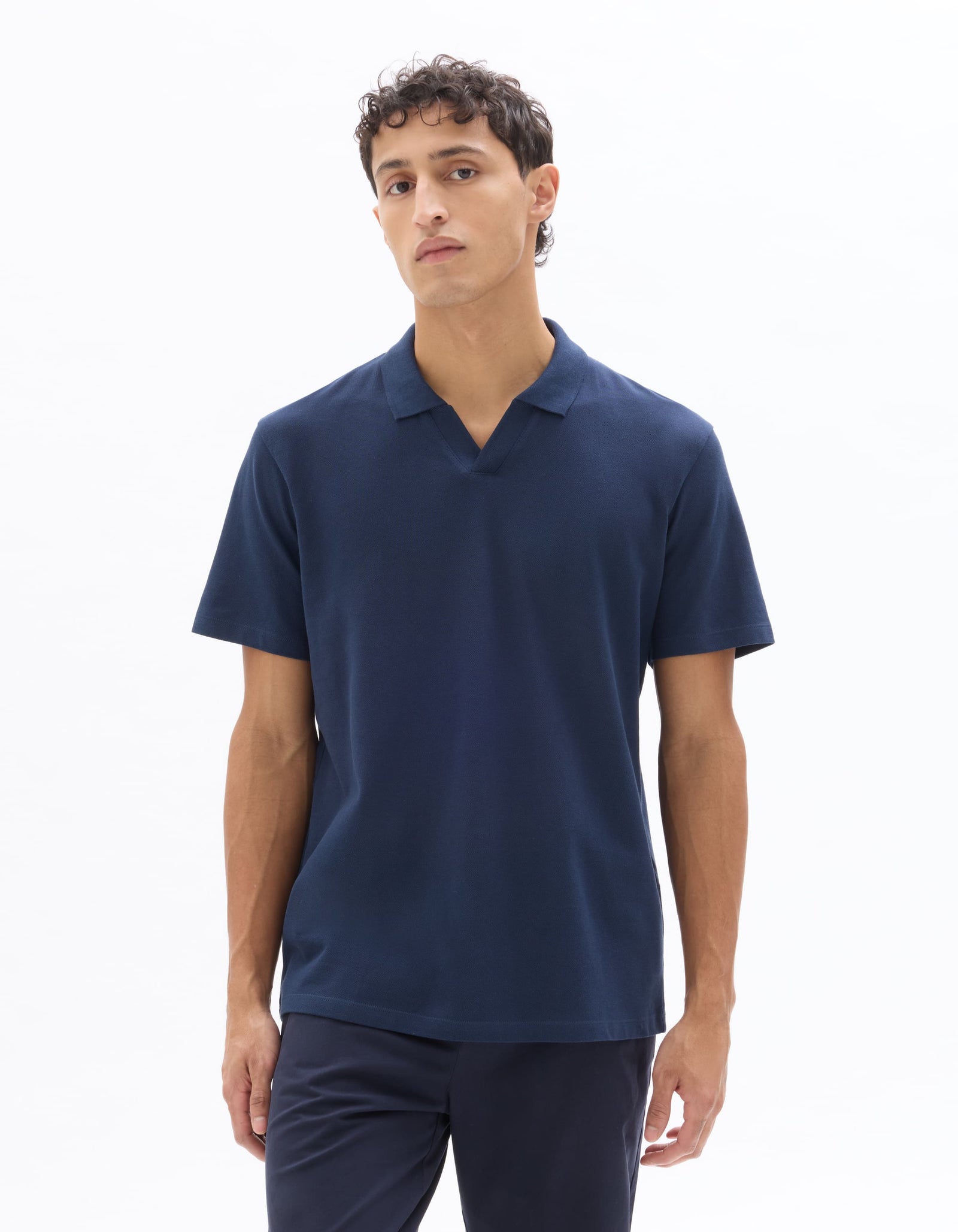 Celio Solid Regular Fit Cotton Navy Tshirts