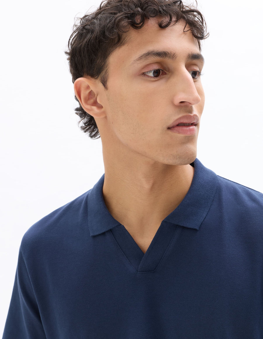 Celio Solid Regular Fit Cotton Navy Tshirts