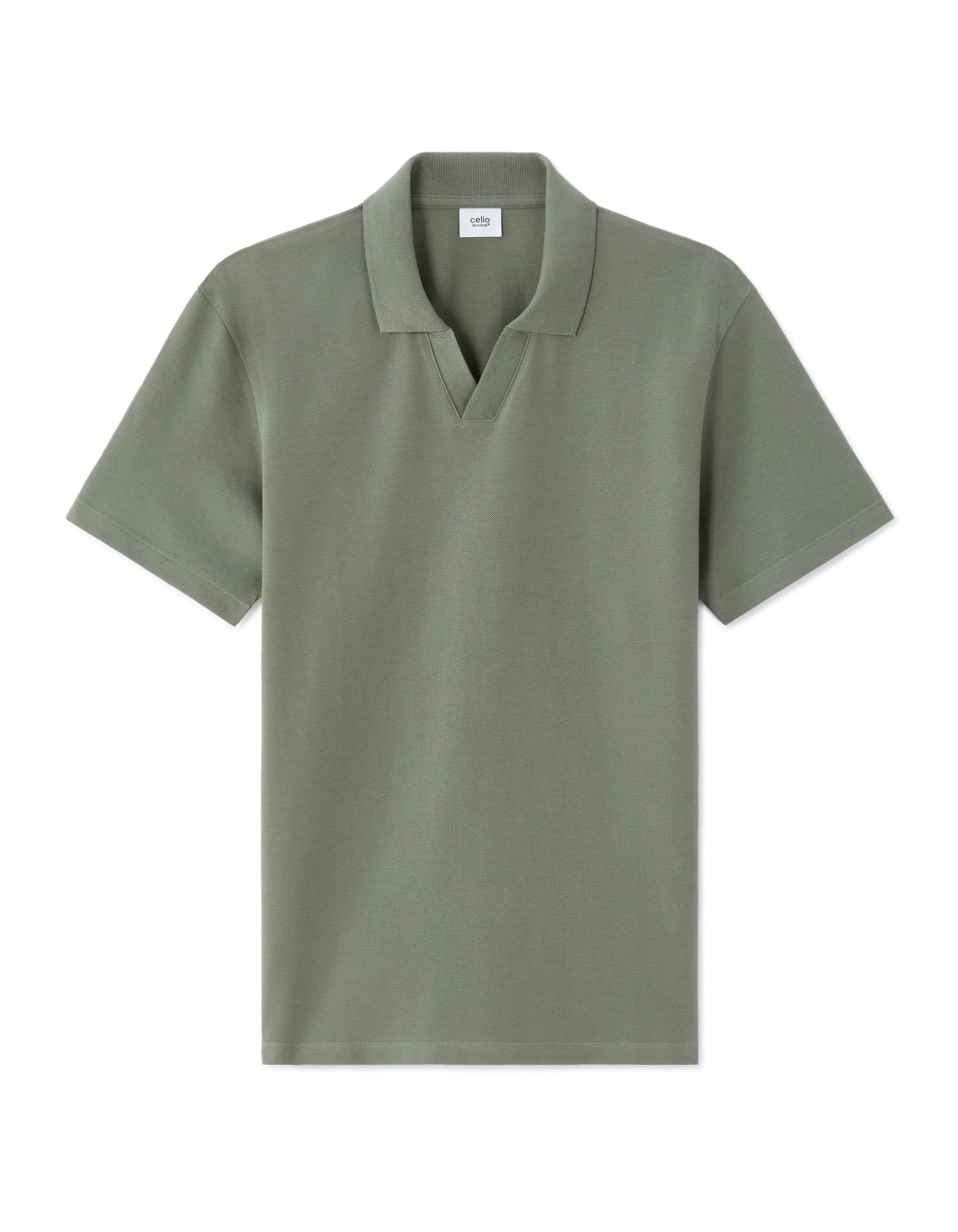 Celio Solid Regular Fit Cotton Green Tshirts