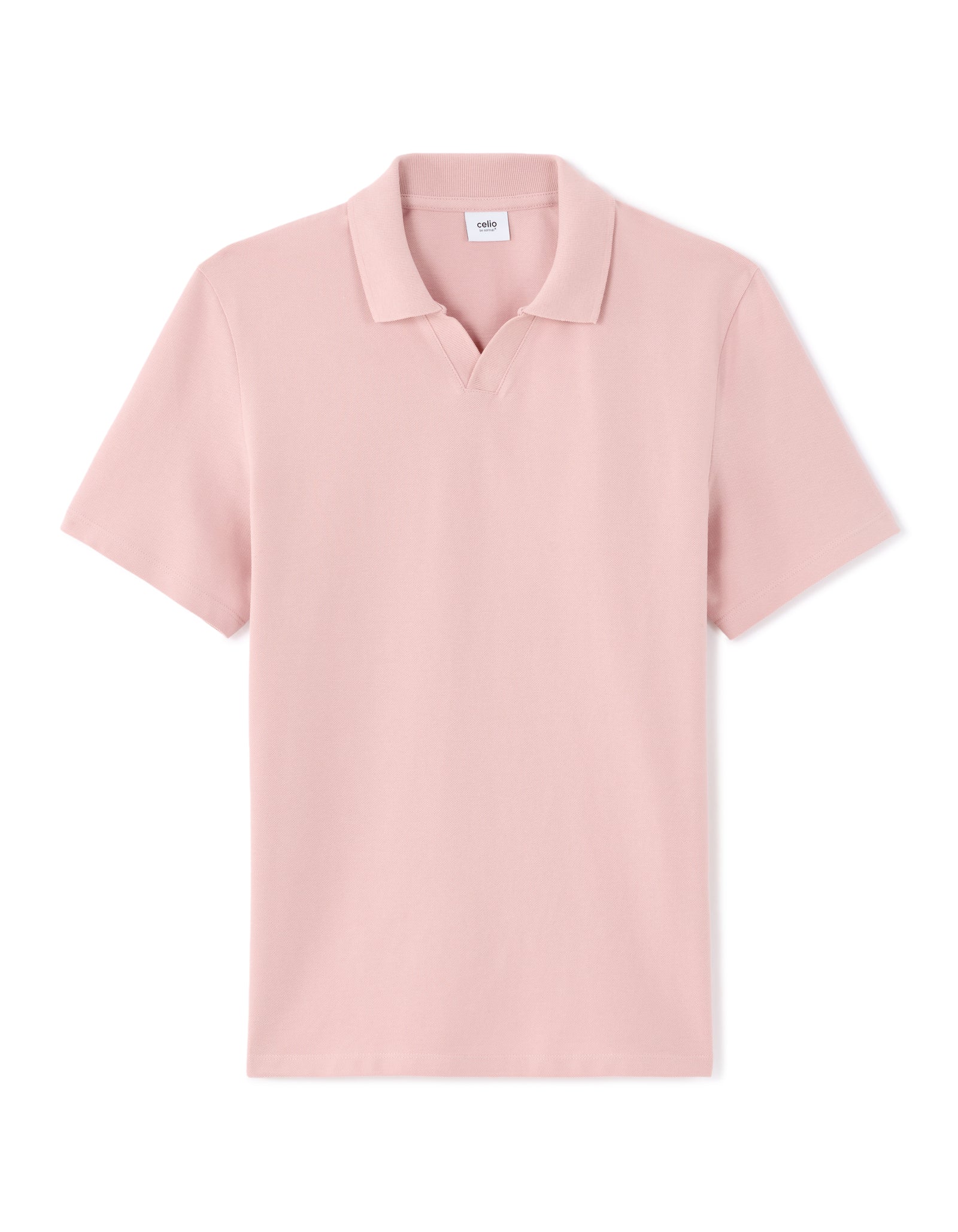 Celio Solid Regular Fit Cotton Pink Tshirts