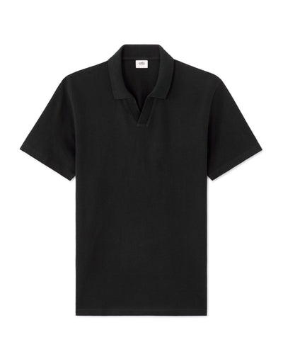 Celio* Solid Regular Fit Cotton Polo Tshirt-Black