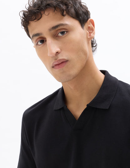 Celio Solid Regular Fit Cotton Black Tshirts