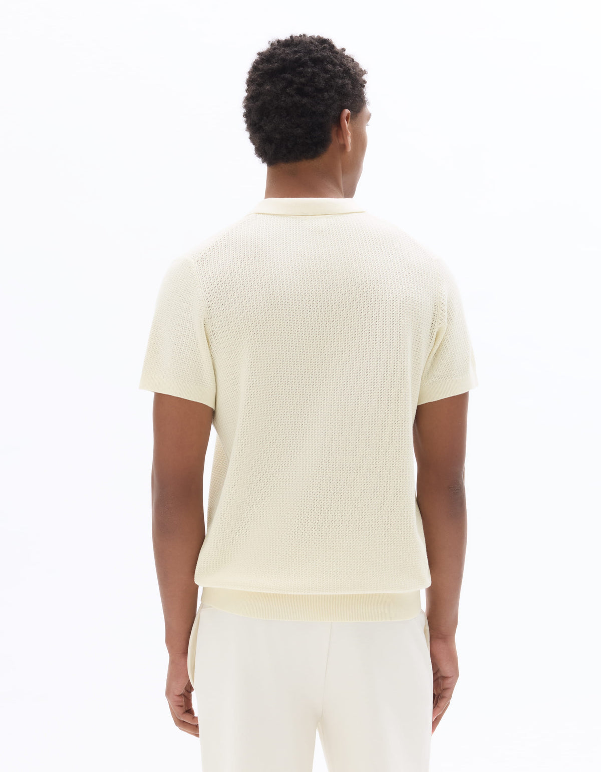 Regular Fit 100% Cotton Polo Collar T-Shirt - White