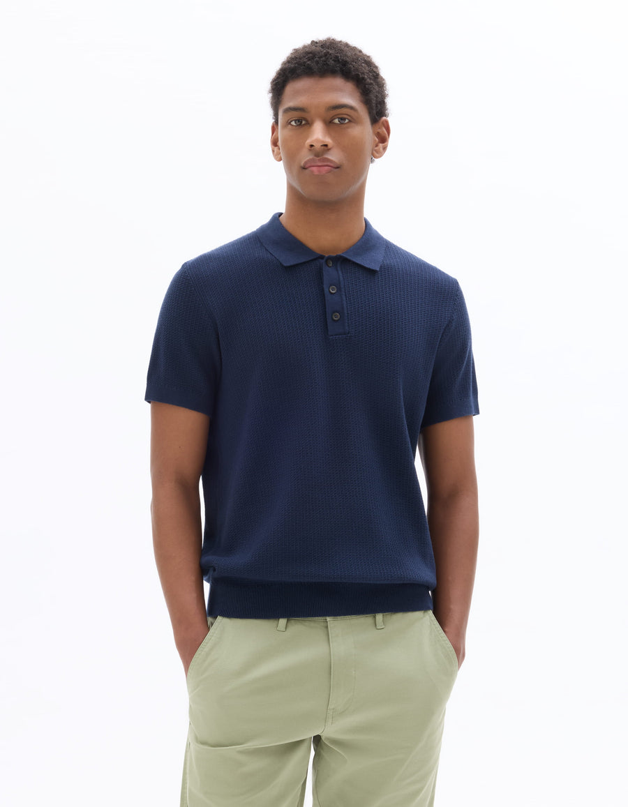 Celio Solid Regular Fit Cotton Navy Tshirts