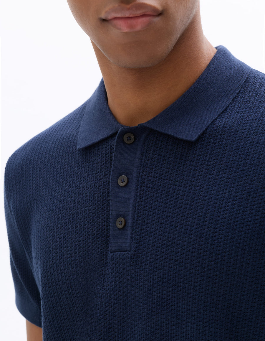 Celio Solid Regular Fit Cotton Navy Tshirts