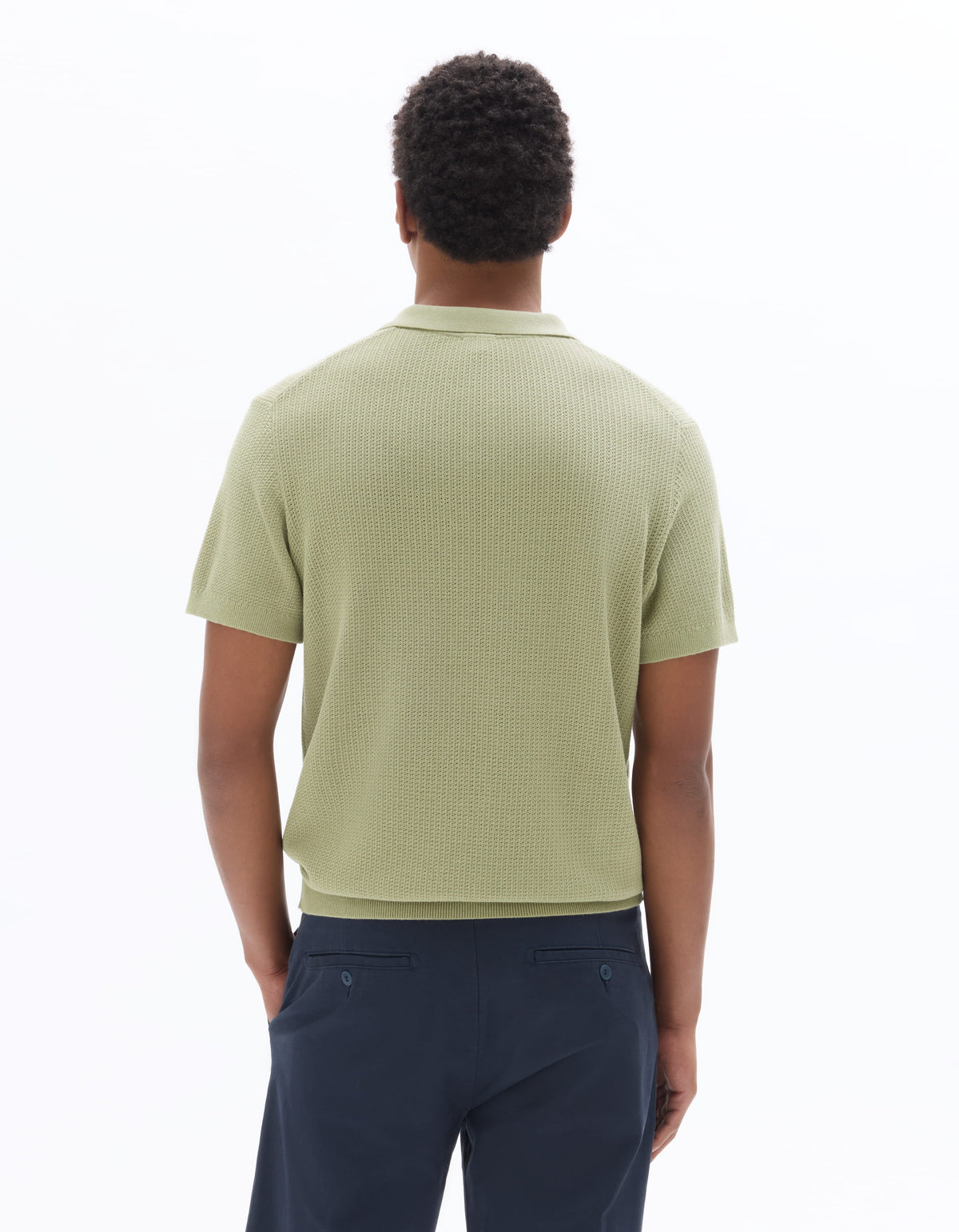 Regular Fit 100% Cotton Polo Collar T-Shirt - Green
