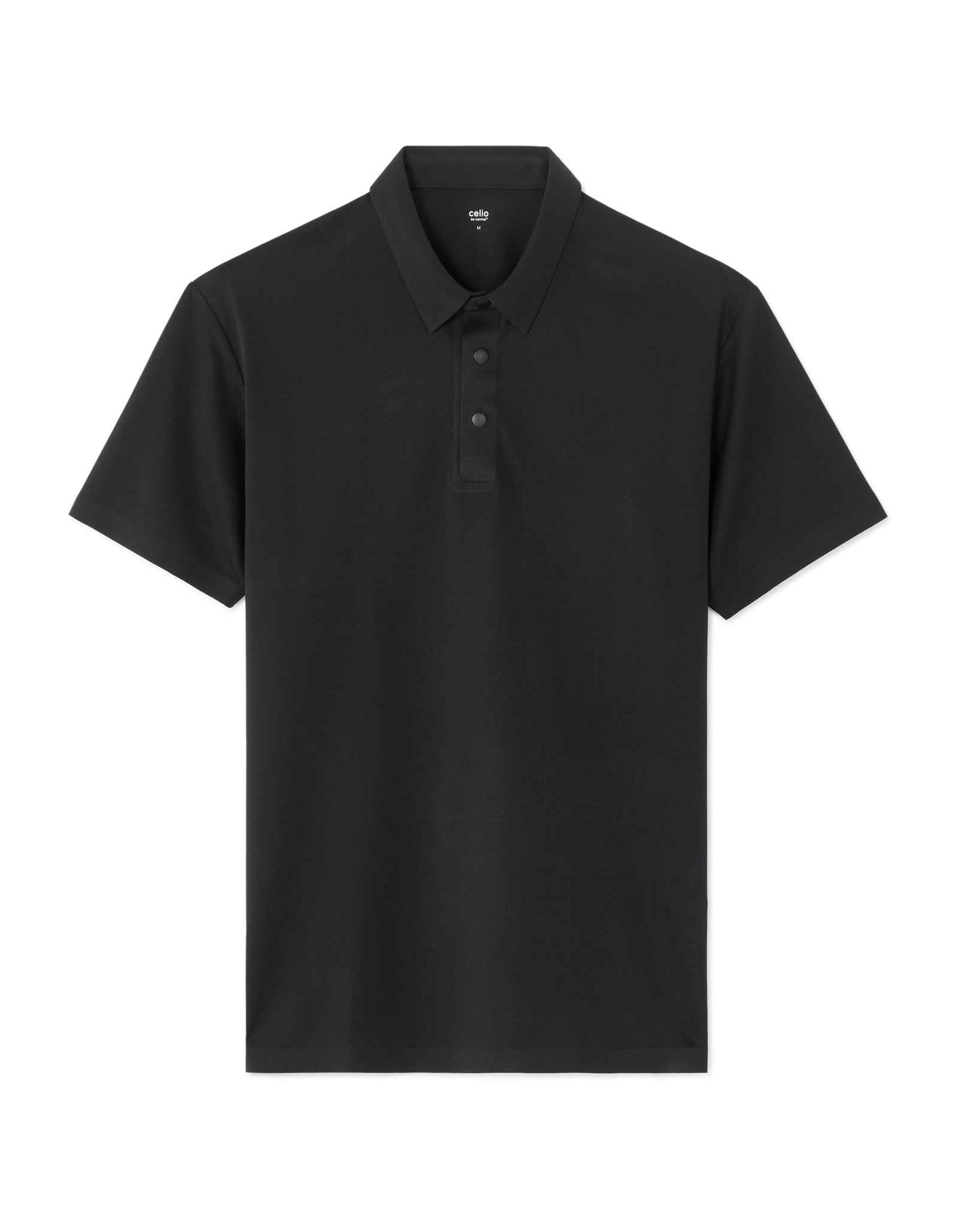 Celio Solid Regular Fit Polyester Black Tshirts