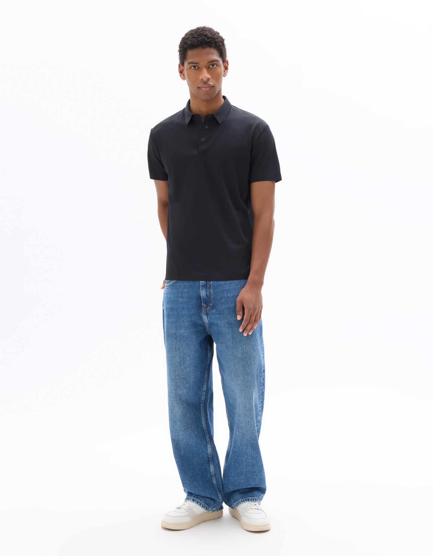 Celio Solid Regular Fit Polyester Black Tshirts