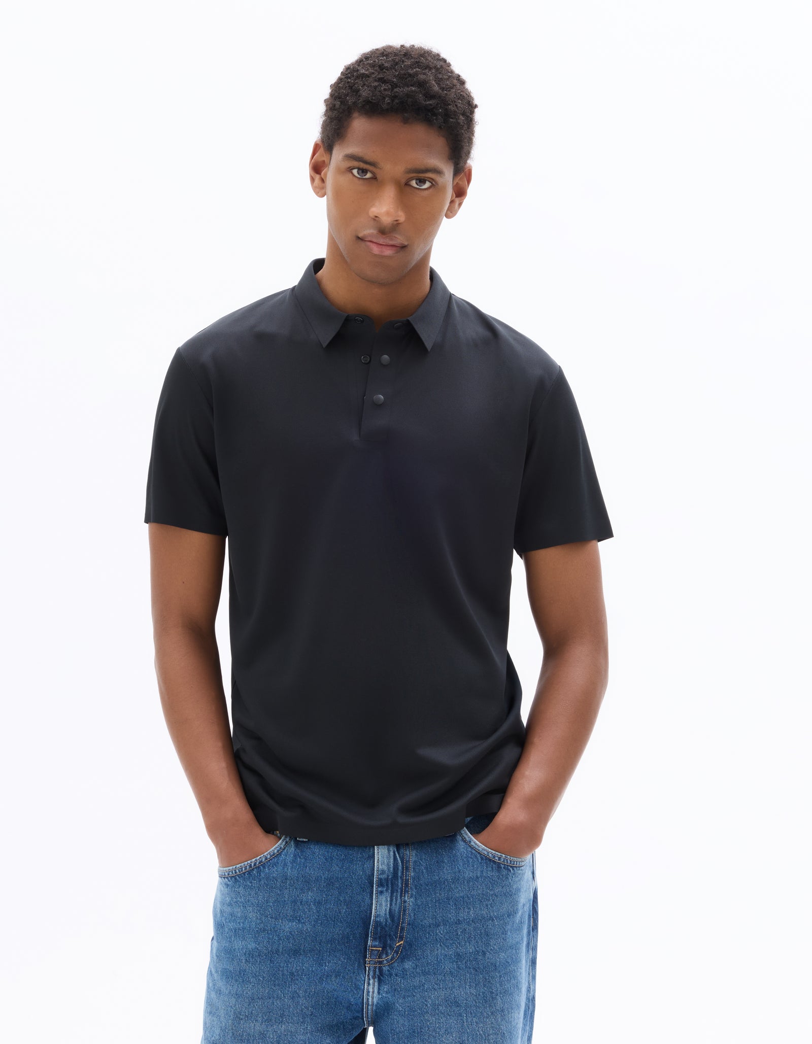 Celio Solid Regular Fit Polyester Black Tshirts
