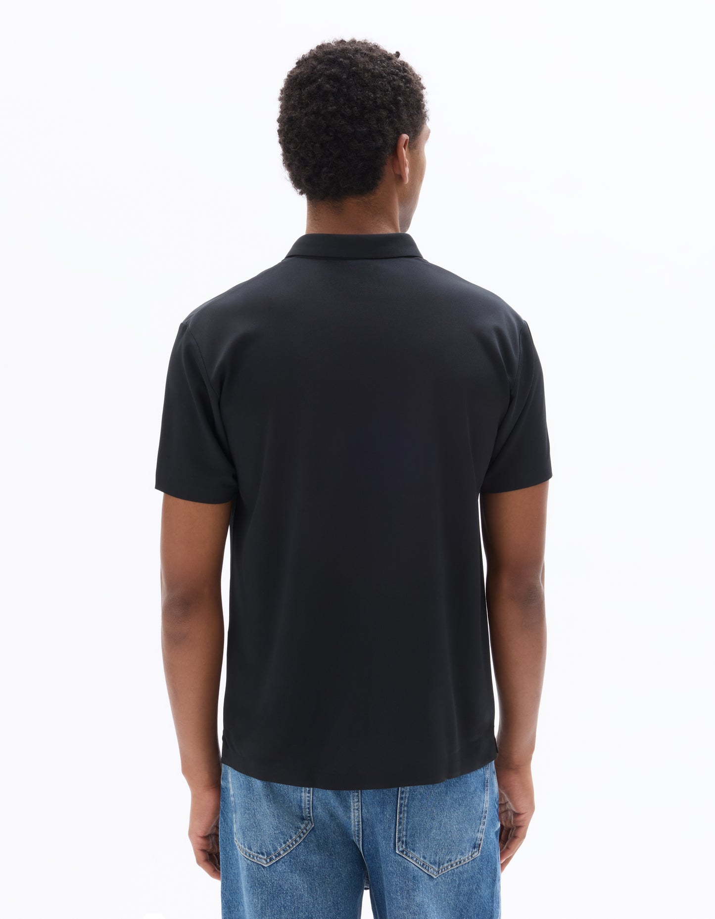 Celio Solid Regular Fit Polyester Black Tshirts