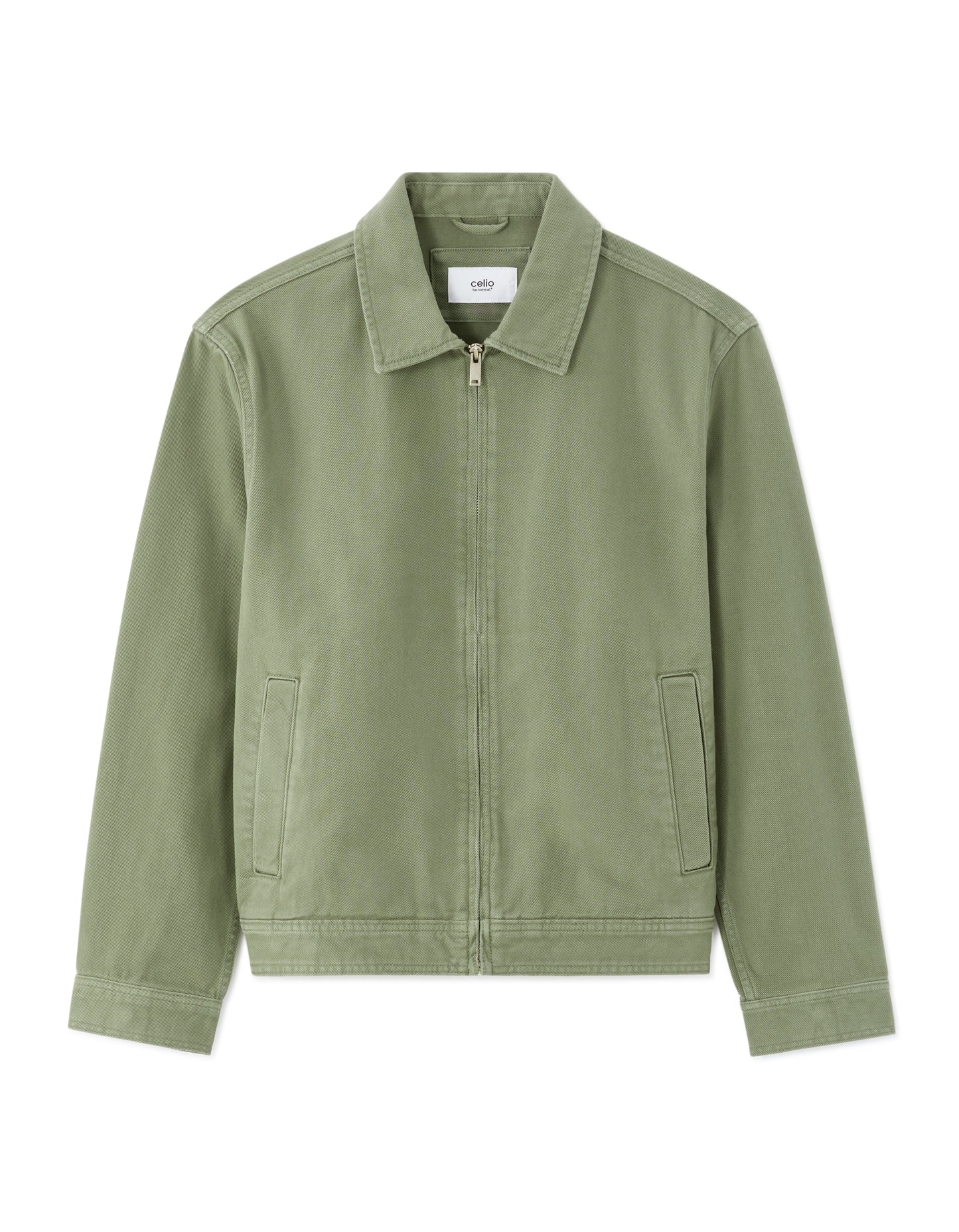Celio Solid Slim Fit Cotton Green Jackets