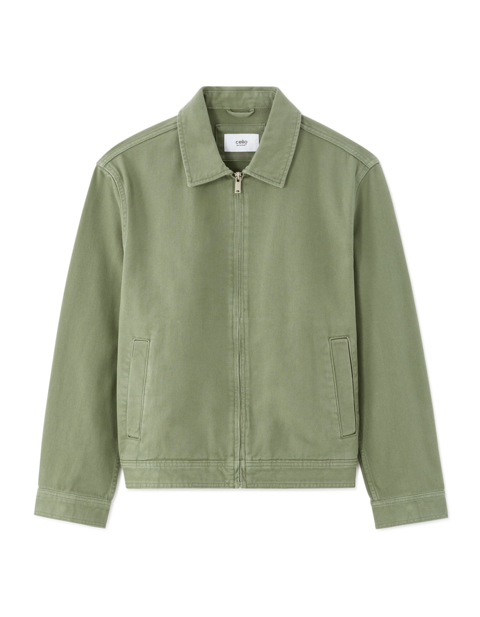 Celio Solid Slim Fit Cotton Green Jackets