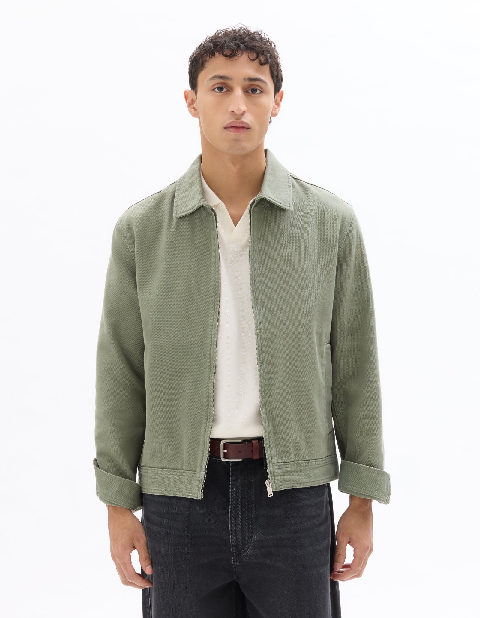 Celio Solid Slim Fit Cotton Green Jackets
