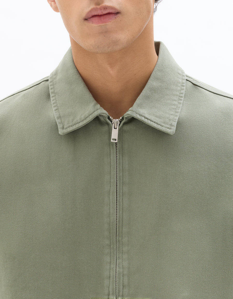 Celio Solid Slim Fit Cotton Green Jackets