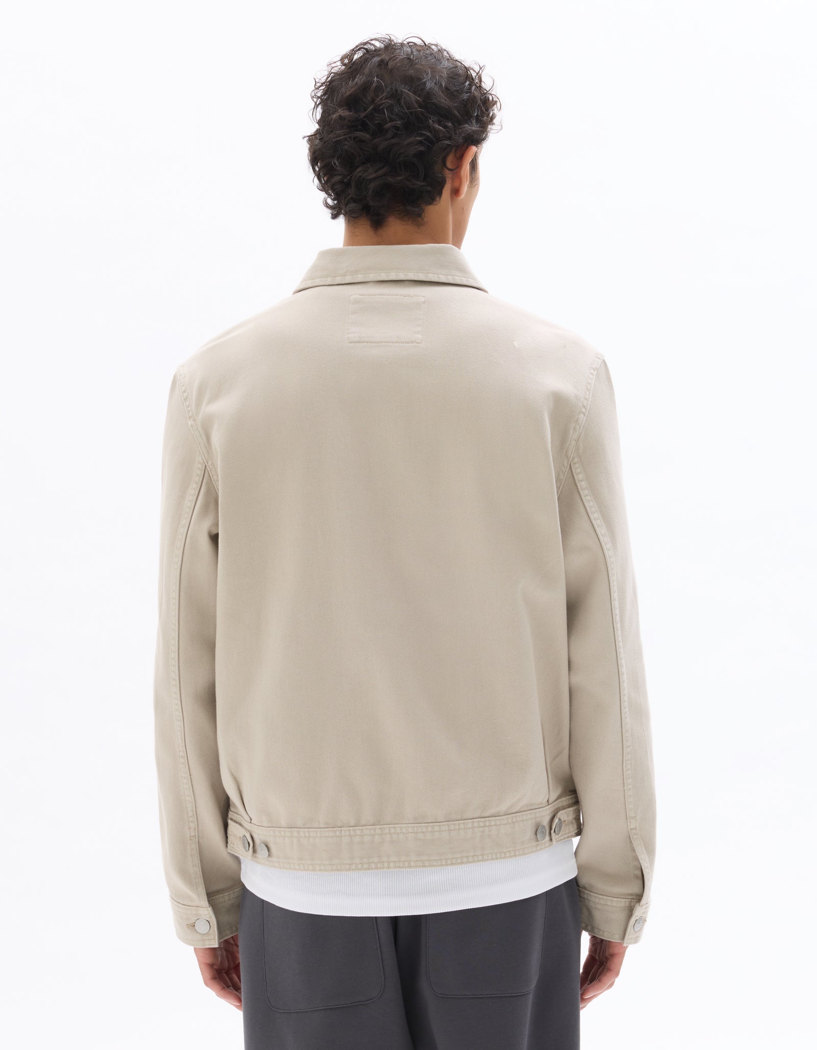 Celio Solid Slim Fit Cotton Beige Jackets
