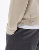 Celio Solid Slim Fit Cotton Beige Jackets