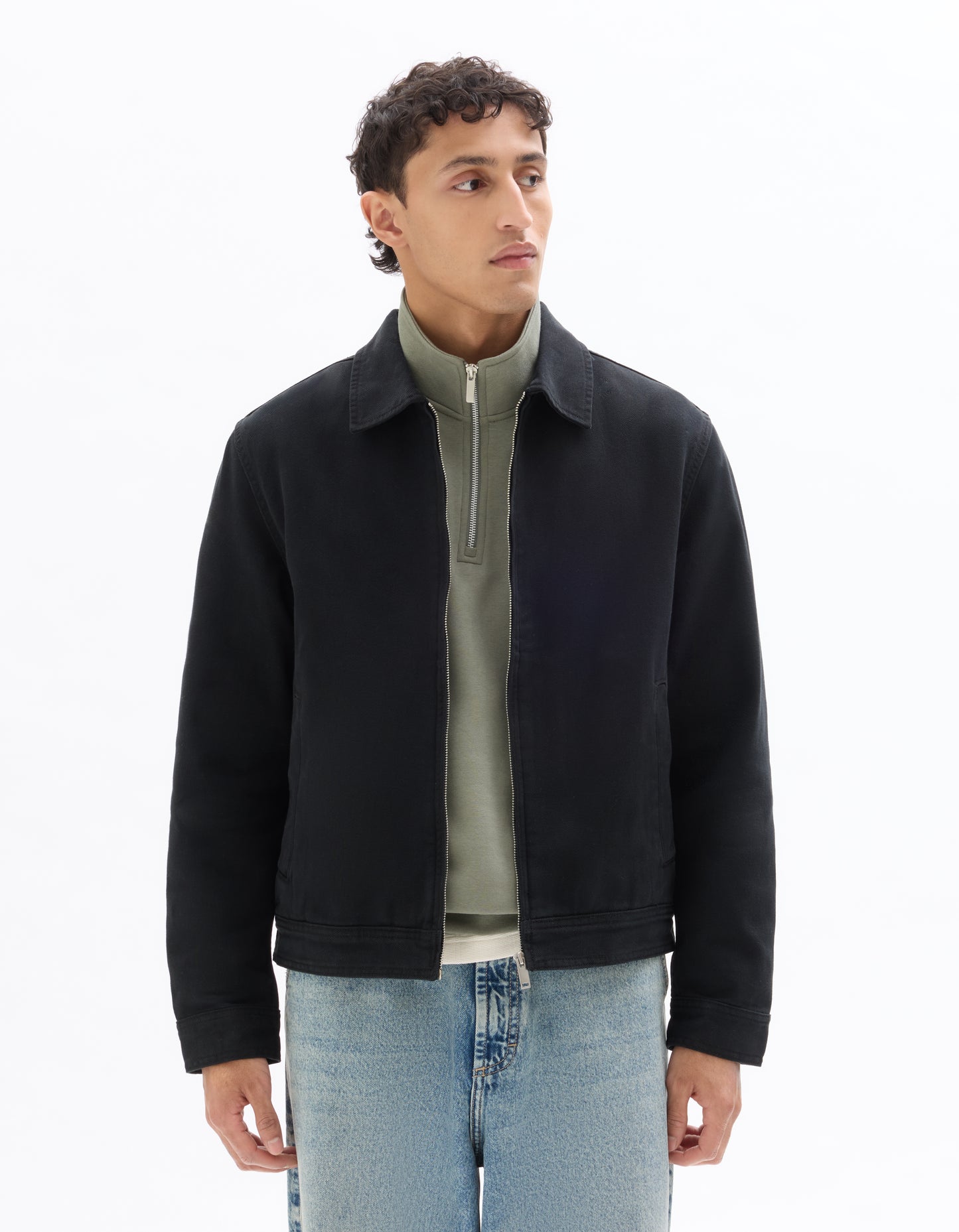Celio Solid Slim Fit Cotton Black Jackets
